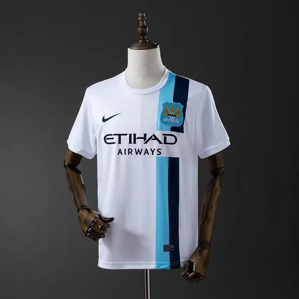 Camiseta de fútbol Manchester City 2013/14 VISITANTE MANGA CORTA VERSION FAN